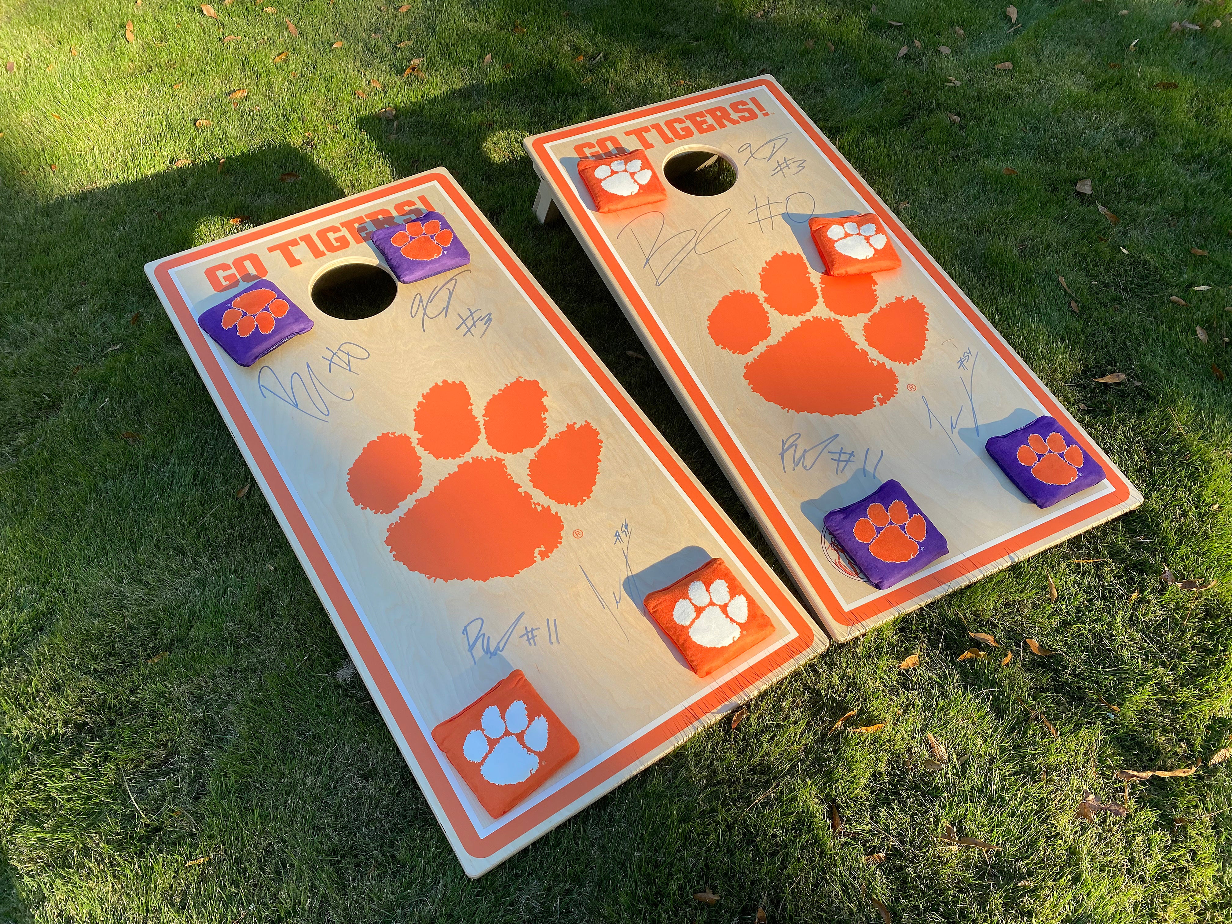 Black Friday:  Limited Edition Pro Cornhole Boards and Bags Signed by Trotter, Carter, Thomas and Woods