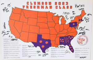 Signed Poster from Clemson's 2023 Football Class
