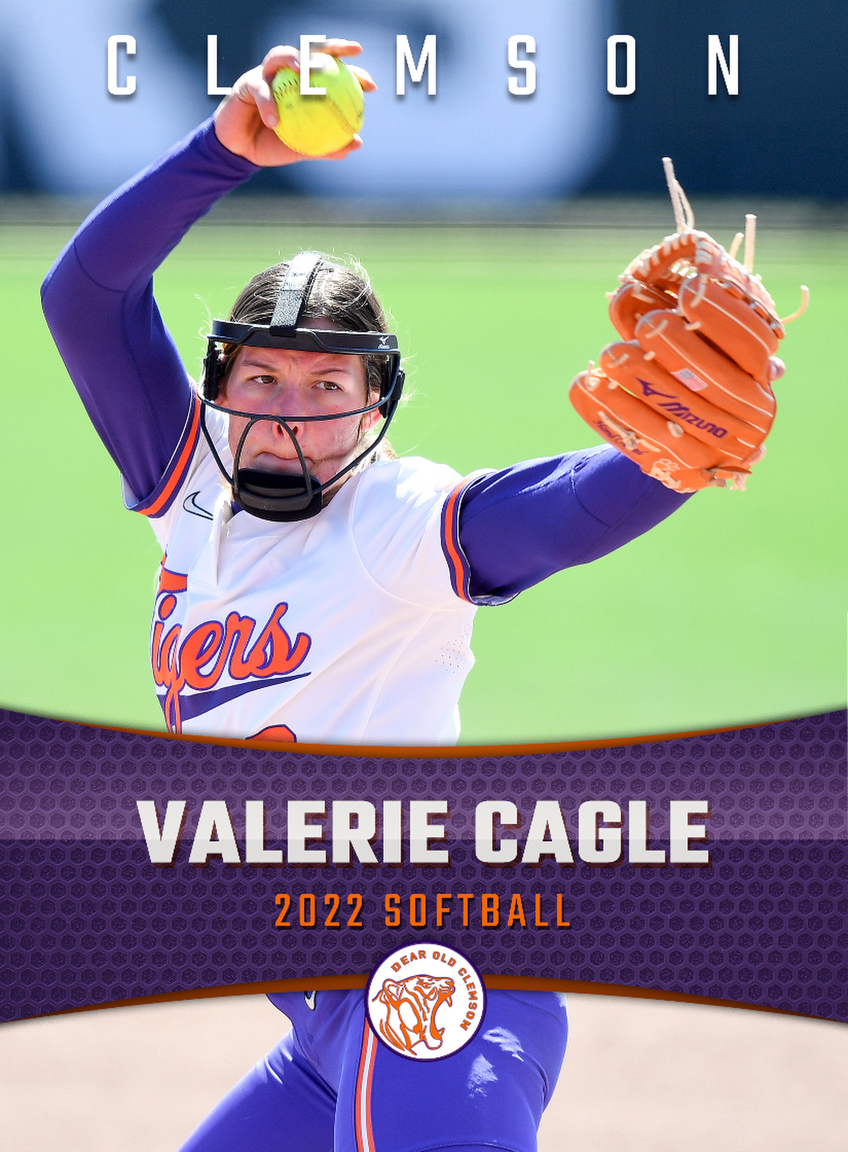 Valerie Cagles Softball Card